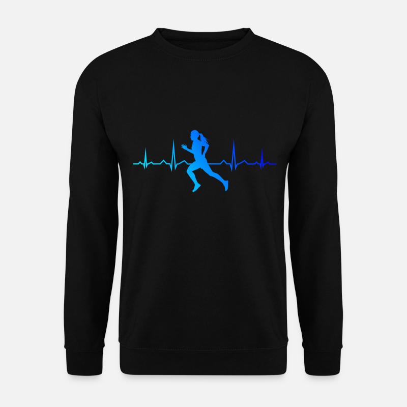 Rennen Damen Laufen Running Jogging Joggen - Unisex Pullover - Schwarz