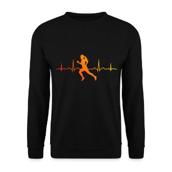 Jogging Femmes Cross Country Running Hommes - Sweat-shirt Unisexe - noir - Devant - Alina (178cm) & Michal (187cm)