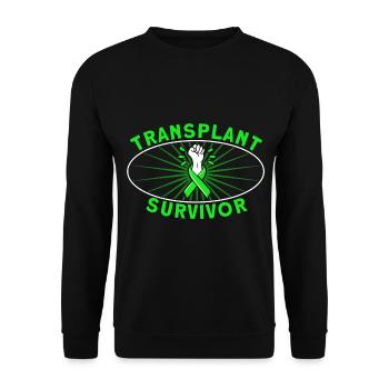 Organ Transplantation Organ Donor Organ Recipients - Unisex Sweatshirt - black - Front - Alina (178cm) & Michal (187cm)