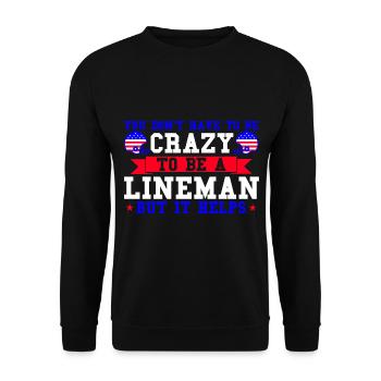 American Football Mannschaft American Football Foo - Unisex Pullover - Schwarz - Vorne - Alina (178cm) & Michal (187cm)