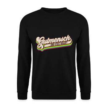 Gutmensch und Stolz drauf! - Unisex Pullover - Schwarz - Vorne - Alina (178cm) & Michal (187cm)