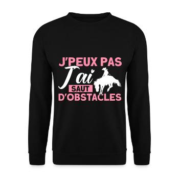 Pferde Reiter Pferd Geschenk - Unisex Pullover - Schwarz - Vorne - Alina (178cm) & Michal (187cm)