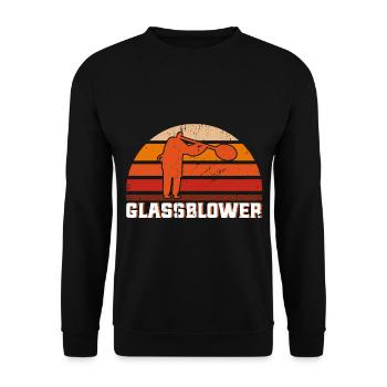 Glasarbeiter Glasblasen Glasbläserei Geschenk - Unisex Pullover - Schwarz - Vorne - Alina (178cm) & Michal (187cm)