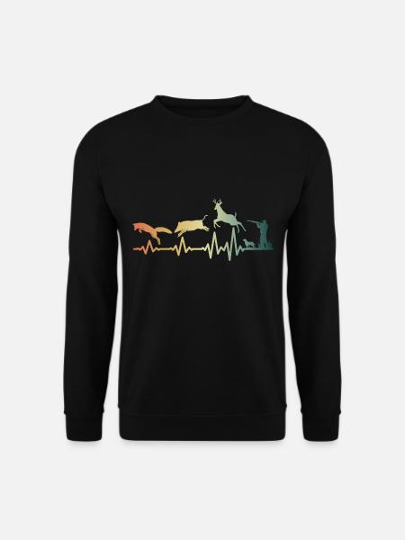 Heartbeat Hunter Hunting Pulse - Unisex Sweatshirt - black