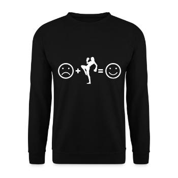 Kickboxer Damen Kickbox Boxing Kickboxen - Unisex Pullover - Schwarz - Vorne - Alina (178cm) & Michal (187cm)