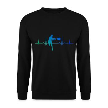 Herren Tennisspieler Damen Tennisspielen Tennis - Unisex Pullover - Schwarz - Vorne - Alina (178cm) & Michal (187cm)
