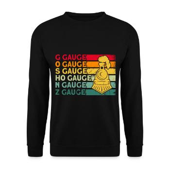 Cadeau de modélisme ferroviaire conduisant des trains - Sweat-shirt Unisexe - noir - Devant - Alina (178cm) & Michal (187cm)