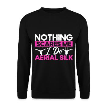 Aerial Yoga Aerial Acrobats Aerial Yoga Gymnasts - Unisex Sweatshirt - black - Front - Alina (178cm) & Michal (187cm)