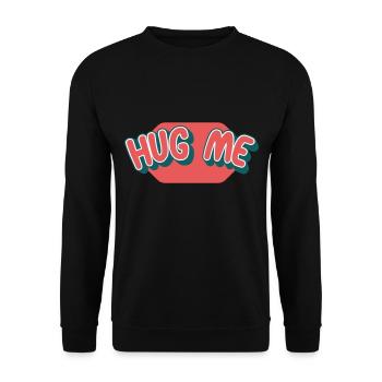 Umarme mich | Farben änderbar - Unisex Pullover - Schwarz - Vorne - Alina (178cm) & Michal (187cm)