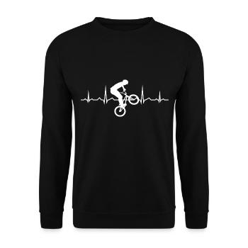 bmx fahrrad bmx jungen Radfahren Damen Bike - Unisex Pullover - Schwarz - Vorne - Alina (178cm) & Michal (187cm)