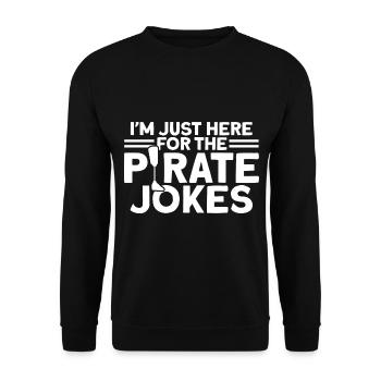Cadeau pour amputé pour les blagues de pirates - Sweat-shirt Unisexe - noir - Devant - Alina (178cm) & Michal (187cm)