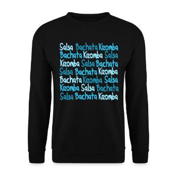 Salsa Bachata Kizomba chemise bleue - Mambo de New York - Sweat-shirt Unisexe - noir - Devant - Alina (178cm) & Michal (187cm)