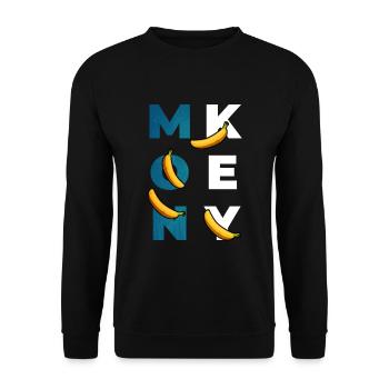 Monkey banana monkey monkey banana gift - Unisex Sweatshirt - black - Front - Alina (178cm) & Michal (187cm)