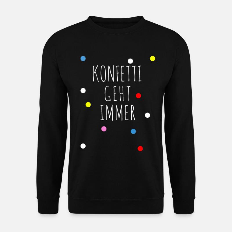 KONFETTI SHIRT - Unisex Pullover - Schwarz