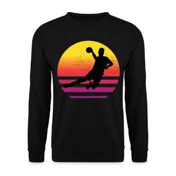 Handball Women Handball Handball Handball - Unisex Sweatshirt - black - Front - Alina (178cm) & Michal (187cm)