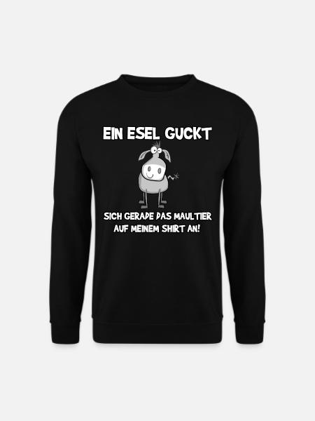 Ein Esel guckt - Unisex Pullover - Schwarz