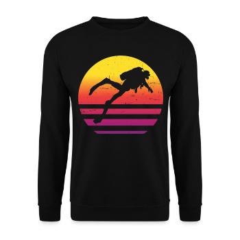 Plongée sous-marine Plongeurs plongée sous-marine Plongée libre - Sweat-shirt Unisexe - noir - Devant - Alina (178cm) & Michal (187cm)