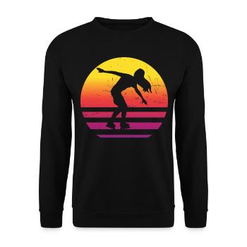 Rollerskate Rollerskaten Hommes Femme Roller Skate - Sweat-shirt Unisexe - noir - Devant - Alina (178cm) & Michal (187cm)