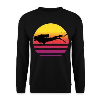 Plongée Femmes Plongeurs En Apnée Plongeurs Plongeurs - Sweat-shirt Unisexe - noir - Devant - Alina (178cm) & Michal (187cm)