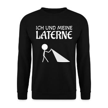 Ich und meine Laterne Spazieren gehen Martin - Unisex Pullover - Schwarz - Vorne - Alina (178cm) & Michal (187cm)