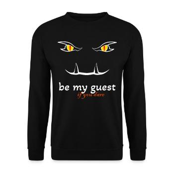 Be my guest if you dare - Unisex Pullover - Schwarz - Vorne - Alina (178cm) & Michal (187cm)
