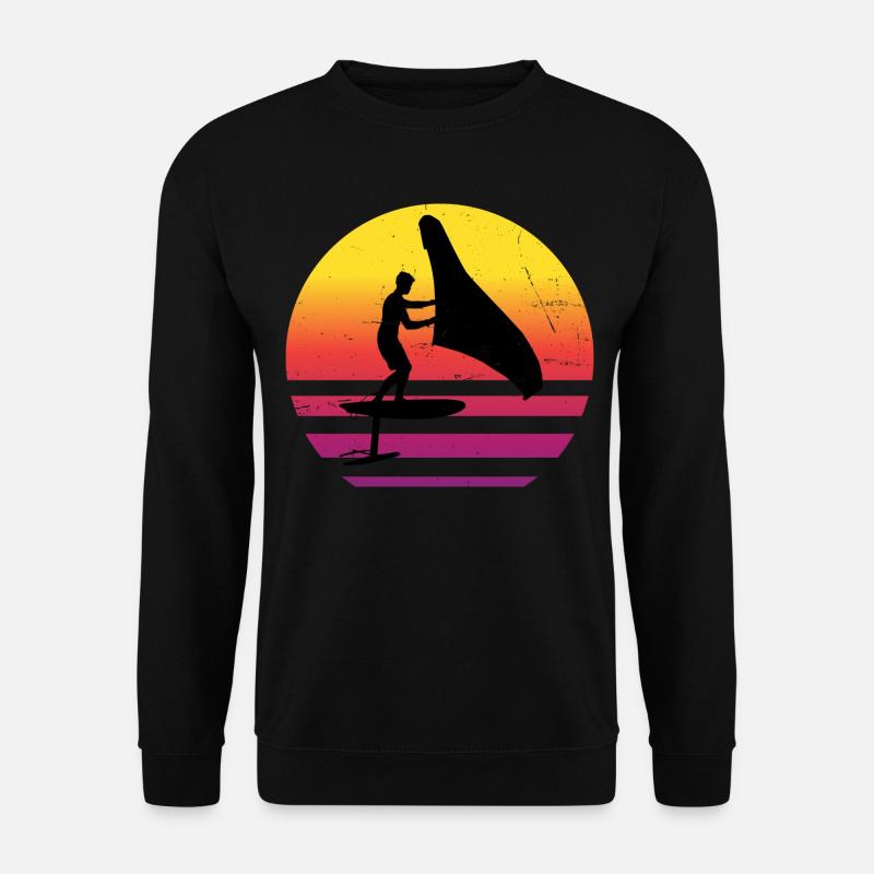wingfoil hydrofoil wingsurf men wingsurfing - Unisex Sweatshirt - black