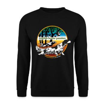 italiano setter passion 70 - Unisex Sweatshirt - black - Front - Alina (178cm) & Michal (187cm)