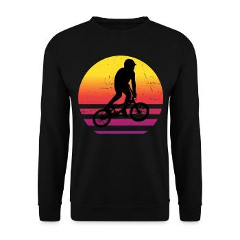 Herren Radfahren Damen Bike bmx fahrrad bmx - Unisex Pullover - Schwarz - Vorne - Alina (178cm) & Michal (187cm)