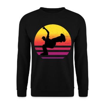 Break Dance Breakdance Hip Hop Hommes Hip Hop - Sweat-shirt Unisexe - noir - Devant - Alina (178cm) & Michal (187cm)