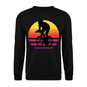 Rennrad Damen Rennradfahrer Rennradfahren - Unisex Pullover - Schwarz - Vorne - Alina (178cm) & Michal (187cm)
