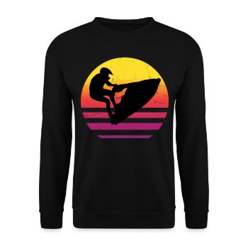 Jetski Hommes Femmes Jetski Sports Nautiques Jetski F - Sweat-shirt Unisexe - noir - Devant - Alina (178cm) & Michal (187cm)