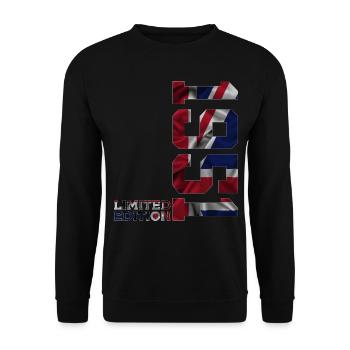 ÉDITION LIMITÉE ANGLETERRE 75E ANNIVERSAIRE 1951 UK - Sweat-shirt Unisexe - noir - Devant - Alina (178cm) & Michal (187cm)