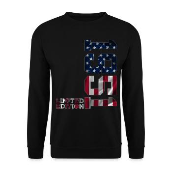 ÉDITION LIMITÉE 1951 USA 75E ANNIVERSAIRE - Sweat-shirt Unisexe - noir - Devant - Alina (178cm) & Michal (187cm)