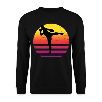 Thai Boxing Thai Boxing Muay Thai Women Thai Boxer - Unisex Sweatshirt - black - Front - Alina (178cm) & Michal (187cm)