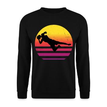 Goalkeeper Football Women Football Football Player - Unisex Sweatshirt - black - Front - Alina (178cm) & Michal (187cm)