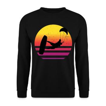 Kitesurf Hommes Kitesurfer Kitesurf - Sweat-shirt Unisexe - noir - Devant - Alina (178cm) & Michal (187cm)