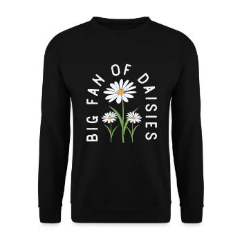 Marguerite à la fleur d’oie - Sweat-shirt Unisexe - noir - Devant - Alina (178cm) & Michal (187cm)
