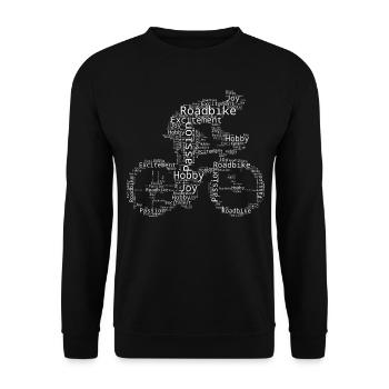Road Cycling Road Bike Road Bike Road Bike - Unisex Sweatshirt - black - Front - Alina (178cm) & Michal (187cm)