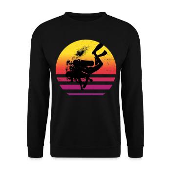 Scuba Diver Free Dive Scuba Taucher Diver - Unisex Sweatshirt - black - Front - Alina (178cm) & Michal (187cm)
