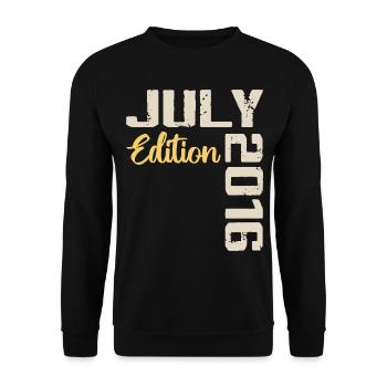 July 2016 Birthday Shirt July 2016 - Unisex Sweatshirt - black - Front - Alina (178cm) & Michal (187cm)