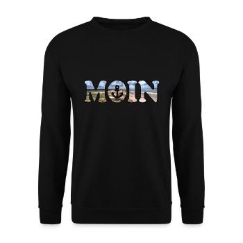 Moin est dit dans le nord de l'Allemagne - Sweat-shirt Unisexe - noir - Devant - Alina (178cm) & Michal (187cm)