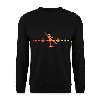 Krafttraining Aerobic Fitnesstraining Aerobic - Unisex Pullover - Schwarz - Vorne - Alina (178cm) & Michal (187cm)