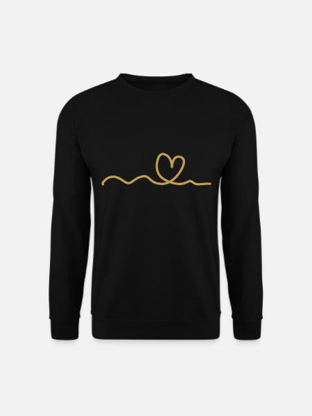 yellow heart - Unisex Sweatshirt - black