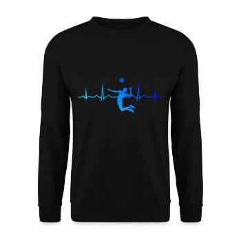 Jeux de volleyball Joueurs de volleyball masculins - Sweat-shirt Unisexe - noir - Devant - Alina (178cm) & Michal (187cm)