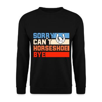 Horseshoe Throwing Game Horseshoe Throwing Horseshoe Throwing - Unisex Sweatshirt - black - Front - Alina (178cm) & Michal (187cm)