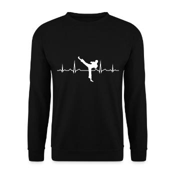 Boxe Kickboxing Kickboxer Kickboxing Femmes - Sweat-shirt Unisexe - noir - Devant - Alina (178cm) & Michal (187cm)