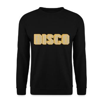 Golden Age DISCO with Bling Bling Gemstones - Unisex Sweatshirt - black - Front - Alina (178cm) & Michal (187cm)