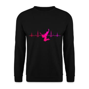 Herren electronic guitar akustische gitarre - Unisex Pullover - Schwarz - Vorne - Alina (178cm) & Michal (187cm)