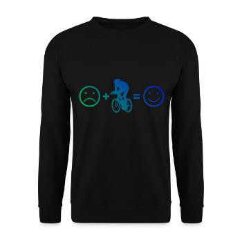 Road Bike Road Cyclist Road Bike - Unisex Sweatshirt - black - Front - Alina (178cm) & Michal (187cm)