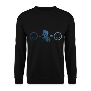 Rennrad Rennradfahren Herren Rennradfahrer - Unisex Pullover - Schwarz - Vorne - Alina (178cm) & Michal (187cm)